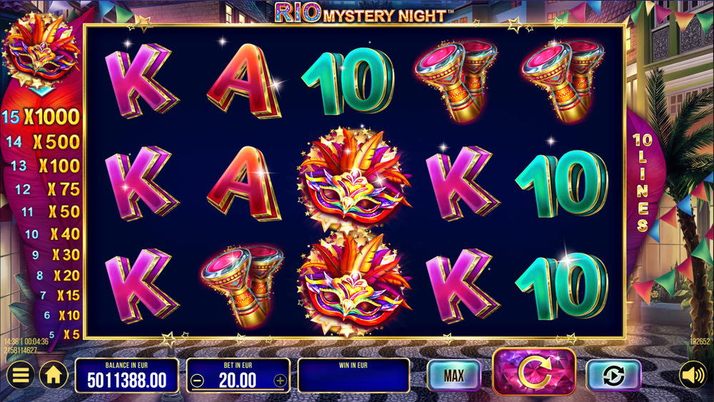 Slot Rio Mystery Night herni ukazka